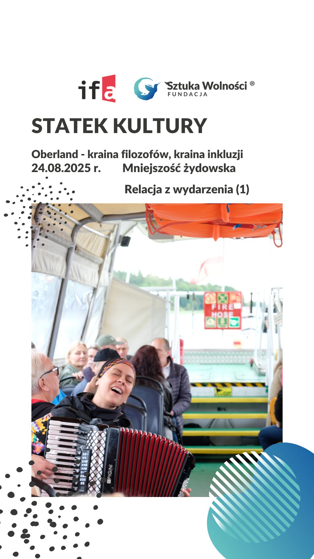 6. rejs Statku Kultury – mniejszość żydowska (24.08.2025 r.)